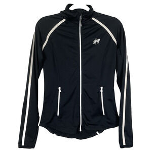 Goode Rider Jacket Women Small Black Full Zip Thumbholes Equestrian Horse Girl